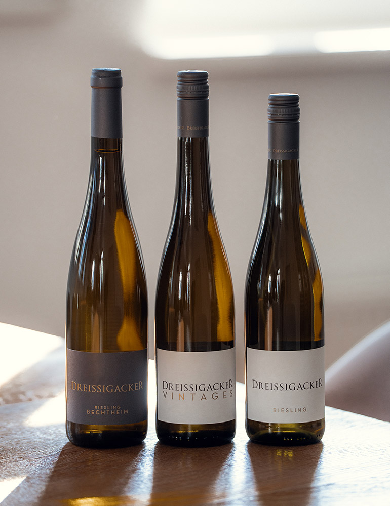 Livetasting Paket Zwei Personen beim gemeinsamen Livetasting, eine Frau mit Flasche und ein Mann mit Weinglas