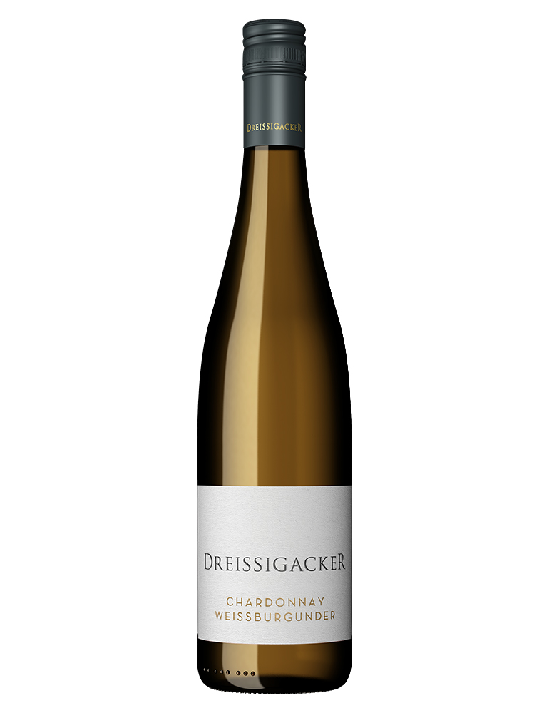 Weinflasche Chardonnay & Weissburgunder, Cuvée mit harmonischem Geschmack